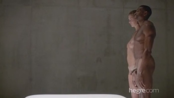 Beautiful Blonde Honey Strips And Takes A Tenacious Pussy Slamming