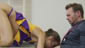 Blonde Enjoys Eating Cum After Riding A Long Cock Reverse Style