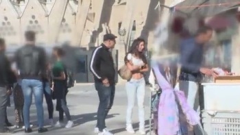 Blue Bushy Babe Cumming In Daddy's Leather Chair While He's At Work