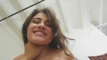 Brun-Hottie-Cam-Strip-And-Tease-Shaved-Dildo-Tits