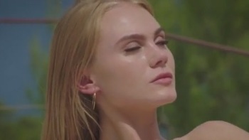 Flirty Striptease Outdoors From A Cute Brunette With Sexy Small Tits