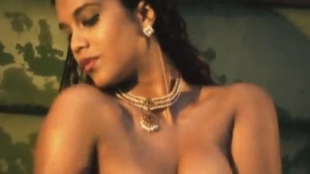 Girlfriend Gives Nice Oily Handjob With Cumshot On Her Tits