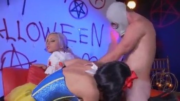 Jessica And Alice Party With Some Hard Dicks.