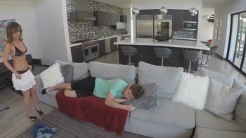 Kitchen Quickie In Standing Doggy Style After School Ends With Giant Creampie- Yoya Grey