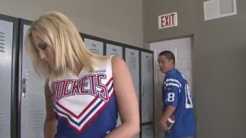 Lance Is Getting Offered A Handjob By A Beautiful Blond In A Sexy Red Dress