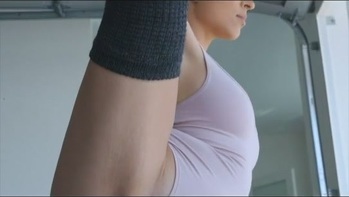 Little Teenie In High Sox Has The Biggest Dildo Possible To Play With