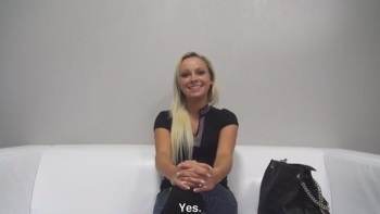 Nubile Blonde Elsa Strips For Anal Fucking Cum In Mouth