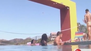 Shaved Blonde Sucks His Cock Then Takes It In Her Ass.