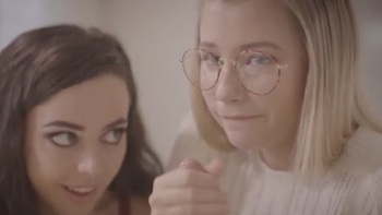 Stepmom And Daughter Cock Sucking Lessons!