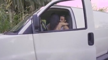 Redhead Slut Poses In Lingerie In Public Poking Her Cunt With Dildo